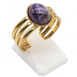 Anillo Acero Inox. Tridende AMATISTA